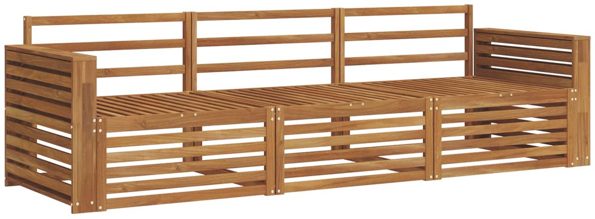 vidaXL Buiten - bank - set - 3 - st - Naturel - Massief - Acacia - Hout
