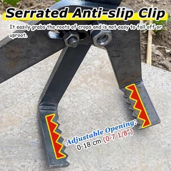 Deze Heavy Duty Boomworteltrekker Tool, Stand-Up Stump Remover Apparatuur voor het ontwortelen van houtachtige stengels en jonge boompjes — afbeelding 5