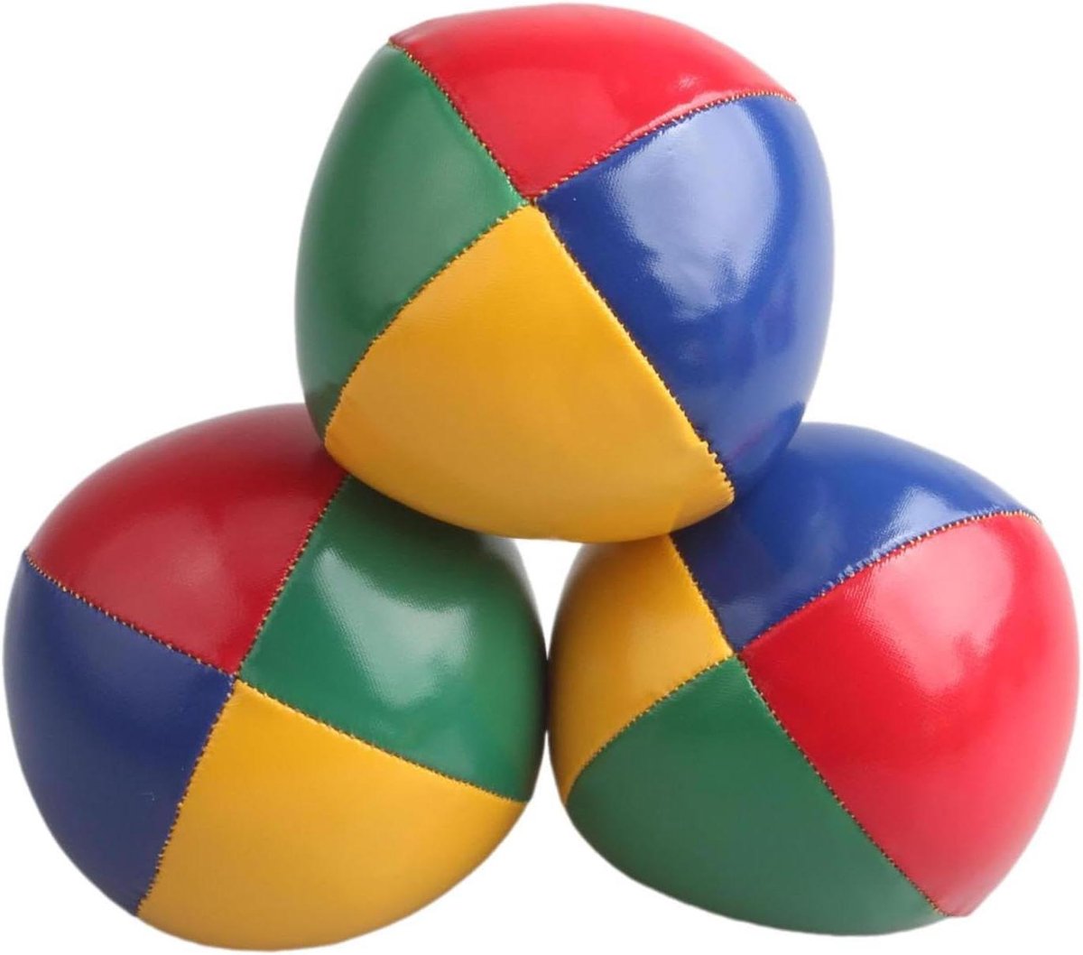 Jongleerballen Set - Oefenballen Acrobaten - Balans Oefenen - Zacht PU-leer - 6.3 cm Diameter - Meerdere Kleuren