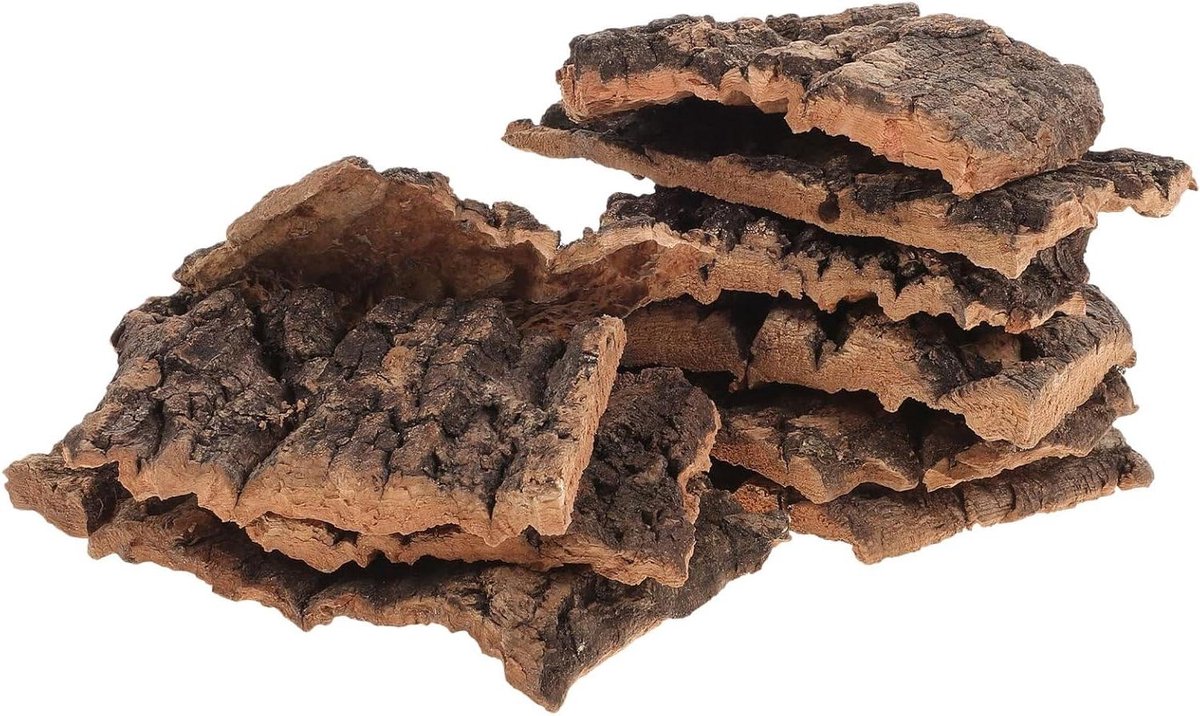 Reptielen Terrarium Decoratie - Hagedis Schildpad Accessoires - Natuurlijke Habitat Creëren - 14 Delige Set - 10 cm - Bruin