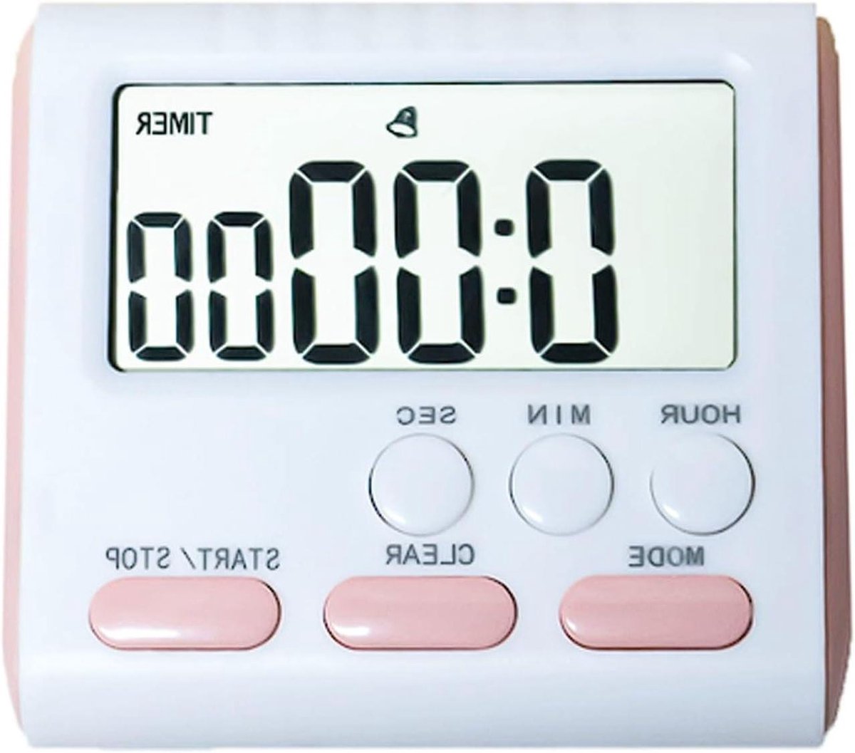 Keukentimer Digitaal - Kookwekker Timer - Koken Bakken - Met Stille Modus - 73 x 62 cm - Roze