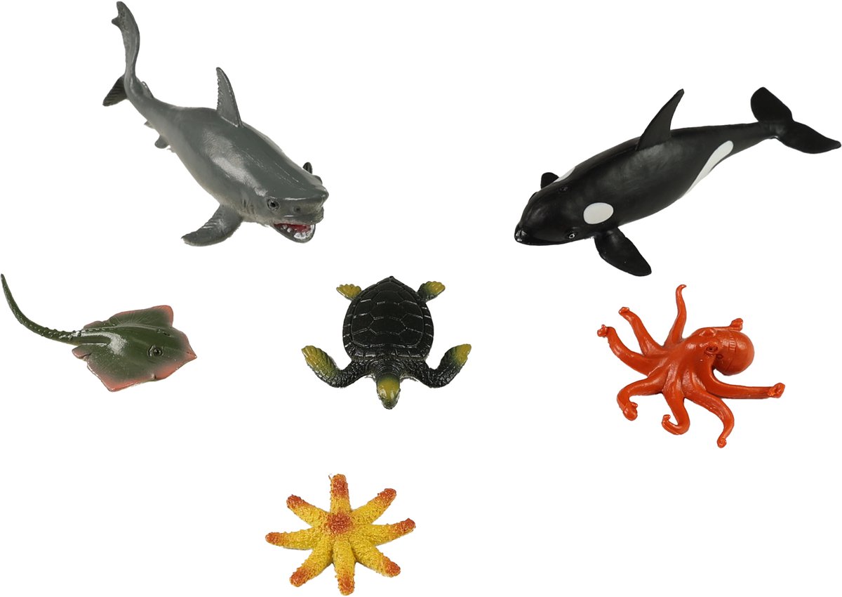 Zeedieren 6 stuks in een doos - UNI