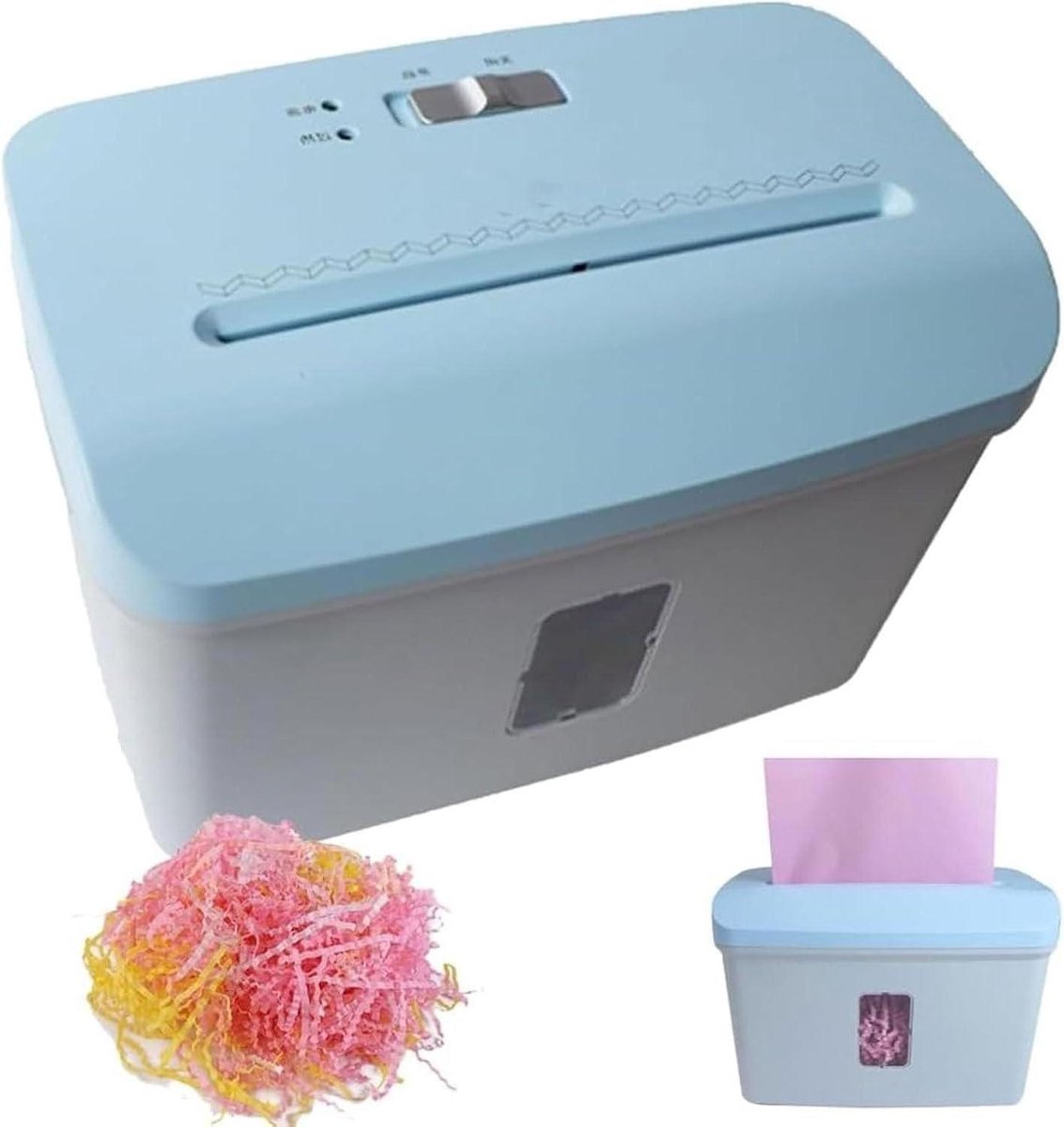 Papierversnipperaar Zigzag - Decoratieve Snijder - Cadeauverpakking Versieren - Transparant Venster - 7.5L Capaciteit - Wit