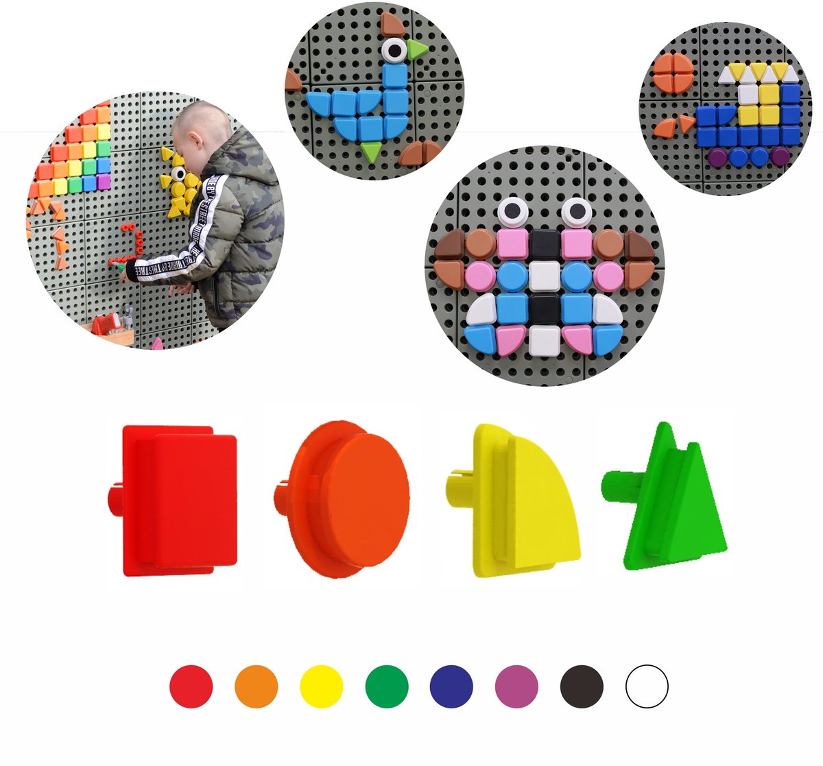 Masterkidz geometrische elementen 8 kleuren 256 stuks stuurpenbordaccessoires