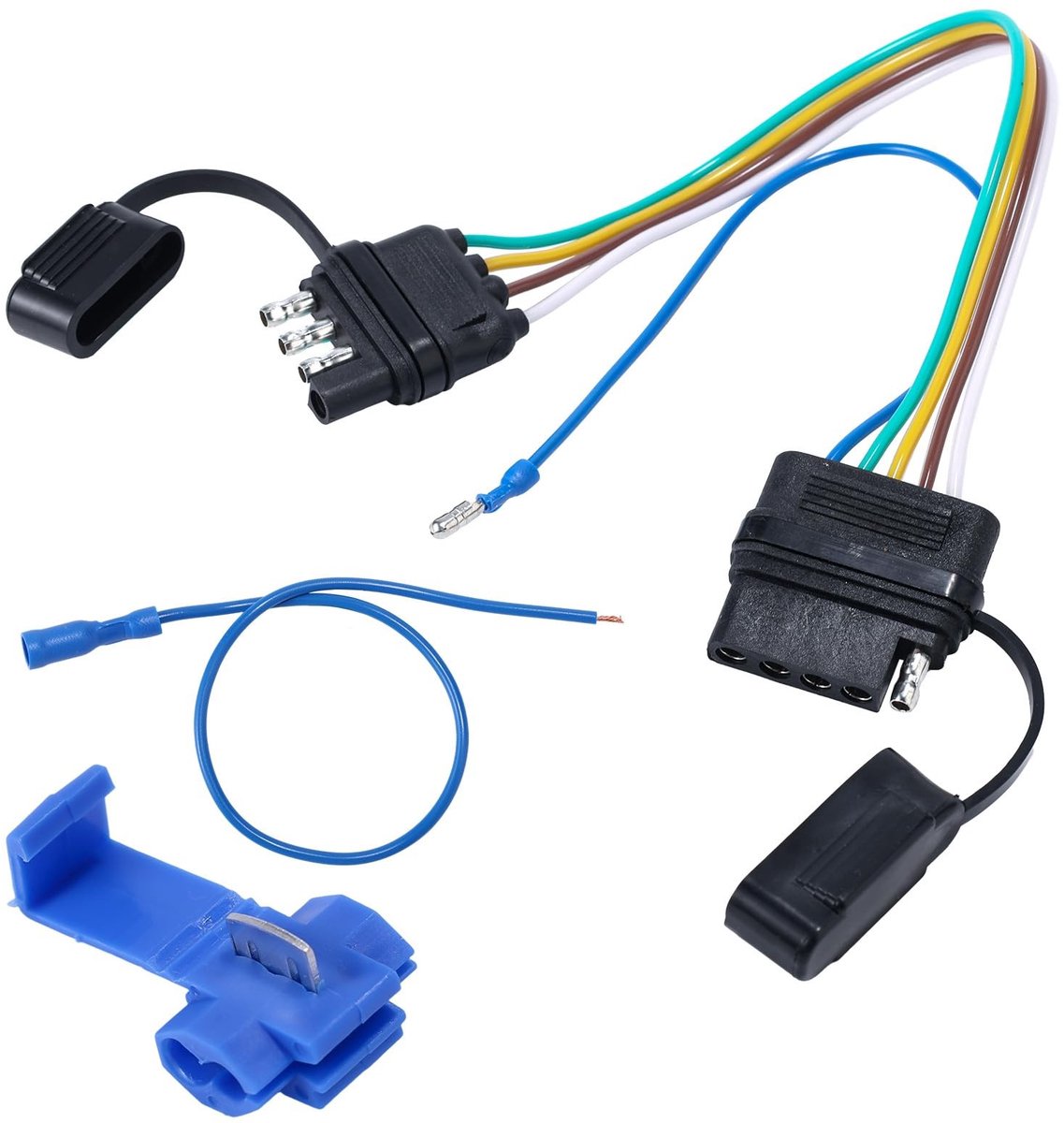 aladdien - Trailer Adapter 4 Pins naar 5 Pins - Betrouwbare aansluiting - Geschikt voor boottrailers - Duurzaam en stevig - Eenvoudige montage - Vei...