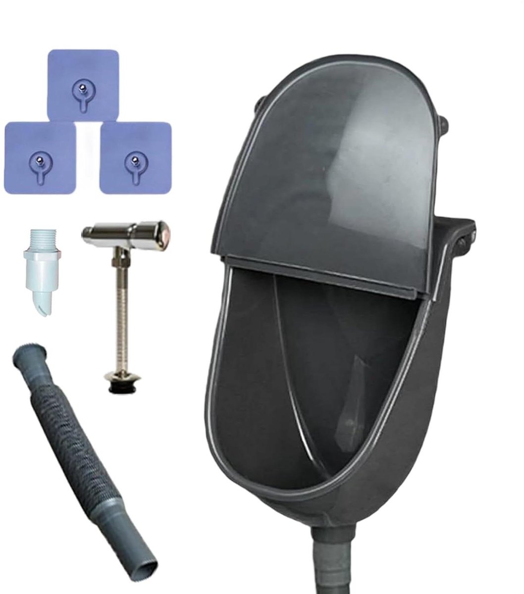 Waterloos Urinoir - Buiten Toilet Wand Urinoir - Flexibel Sanitair Gebruik - Spatwerend Ontwerp