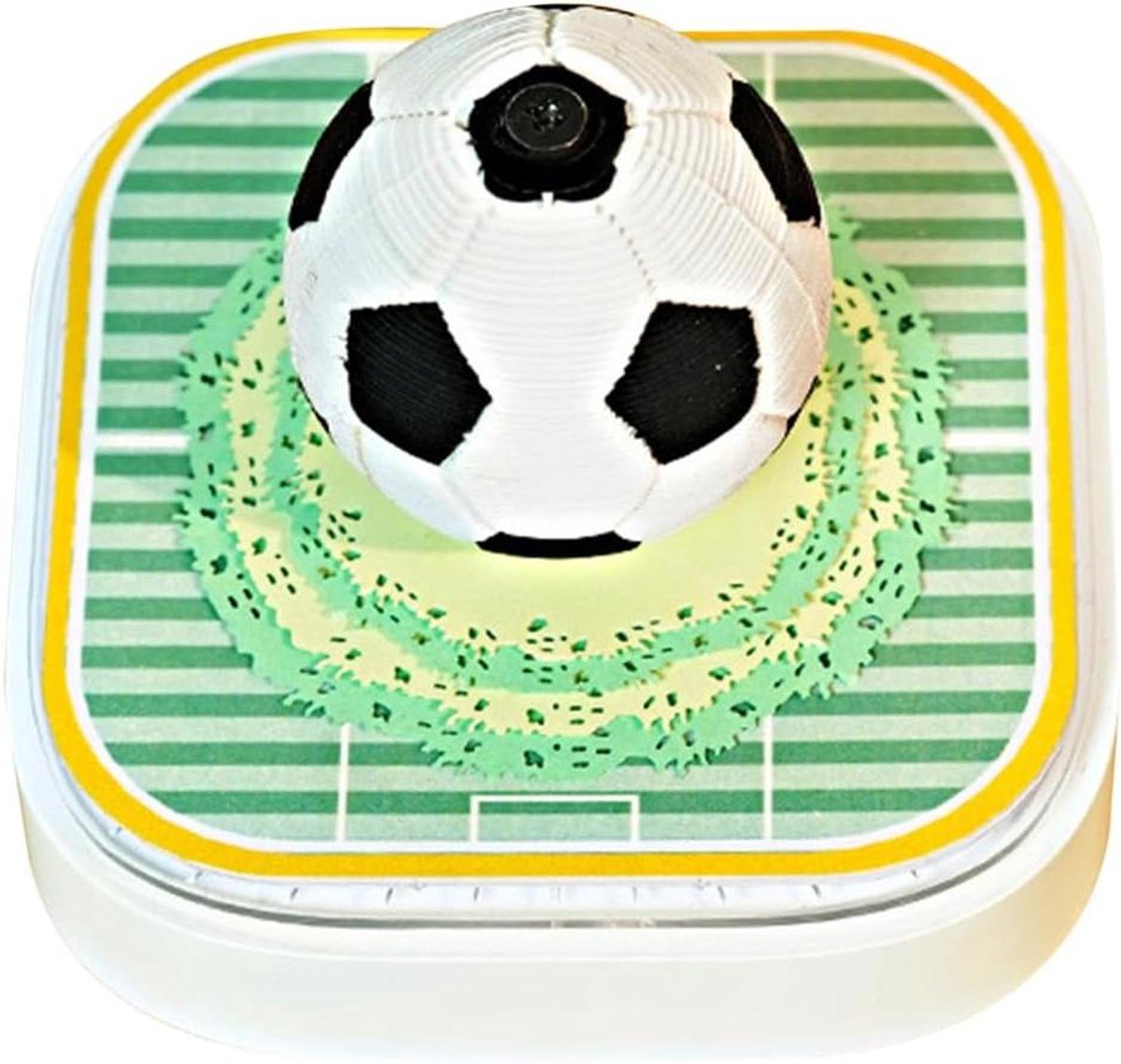 3D Kalender Notitieblok - Memo Blok Voetbal - Kantoor Decoratie - Gelaagde Sculptuur - 8.2 x 8.2 x 6.2 cm
