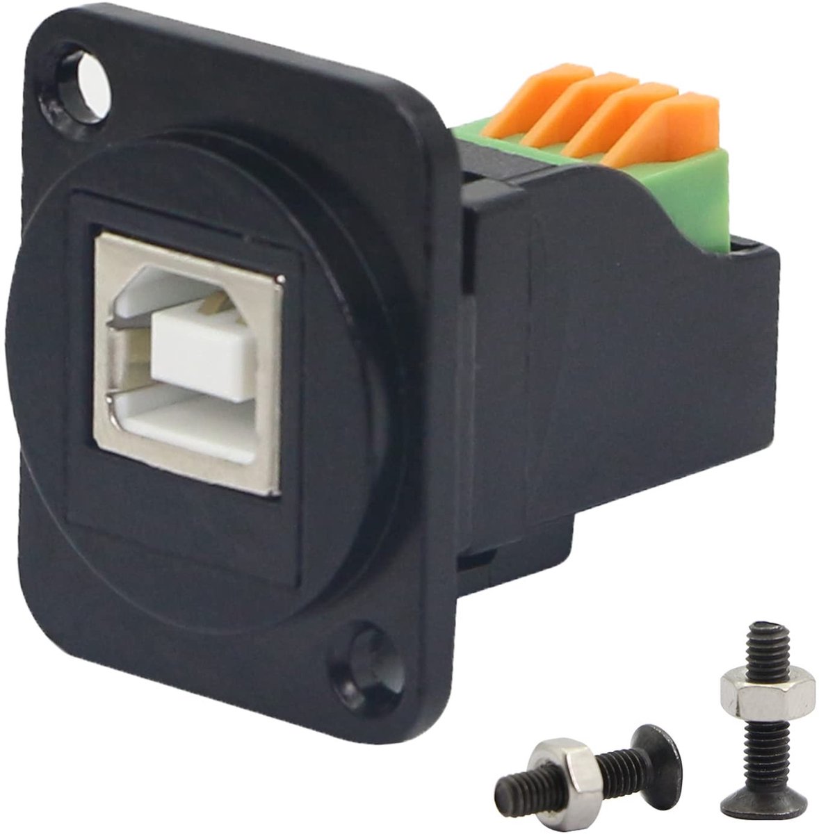QIANRENON USB 2.0 Type-B Jack Socket - Solderless Adapter voor Printer en Scanner