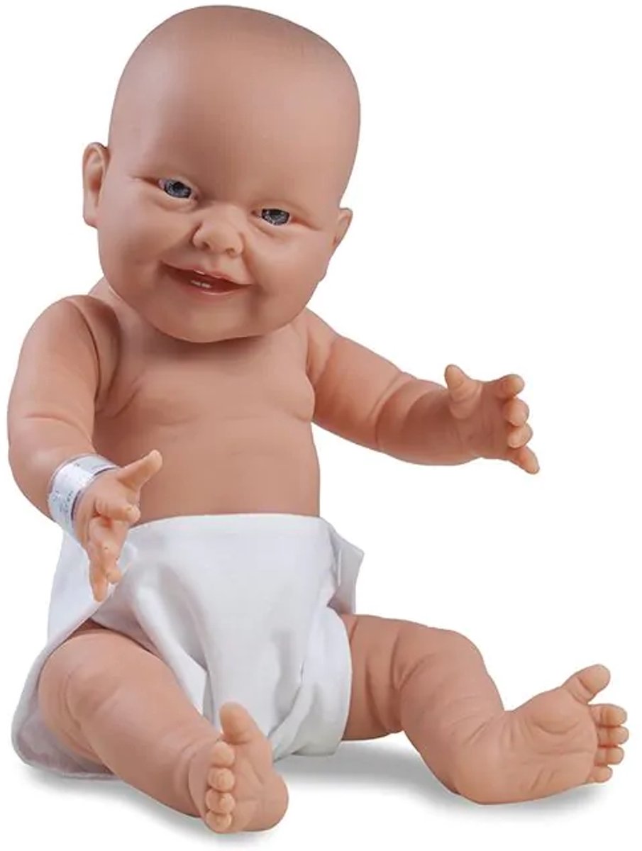 Babypop 45 cm jongen Luca lachend - The Doll Factory - vanaf 3 jaar