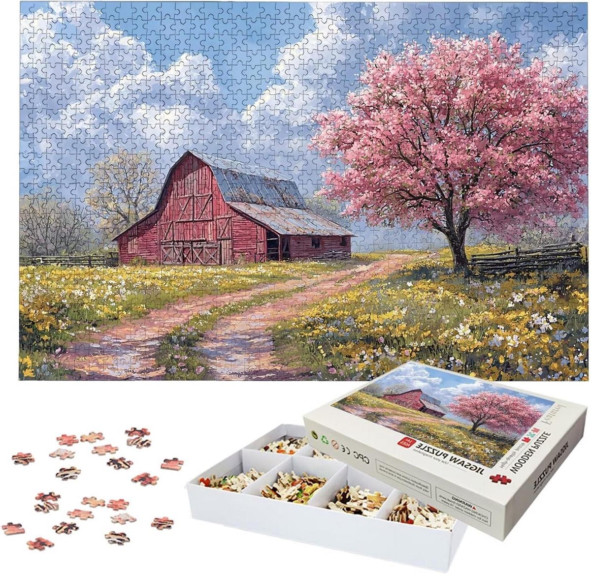 Houten Puzzel - Legpuzzel Volwassenen - Ontspanning en Uitdaging - Lettermarkering op Achterkant - 122 x 81 cm - Meerkleurig
