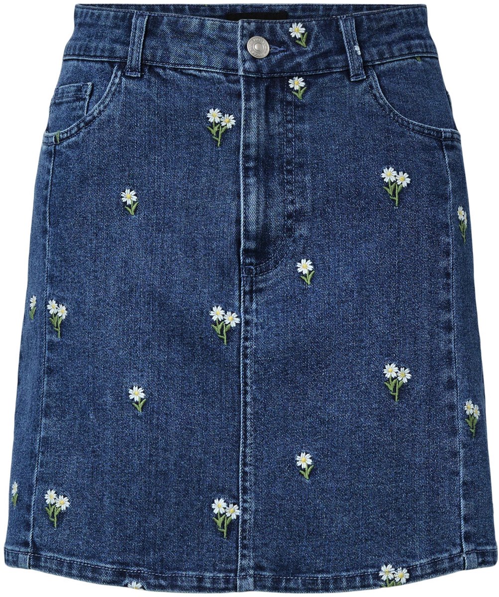 Pieces Denim rok PCFLORA HW SHORT