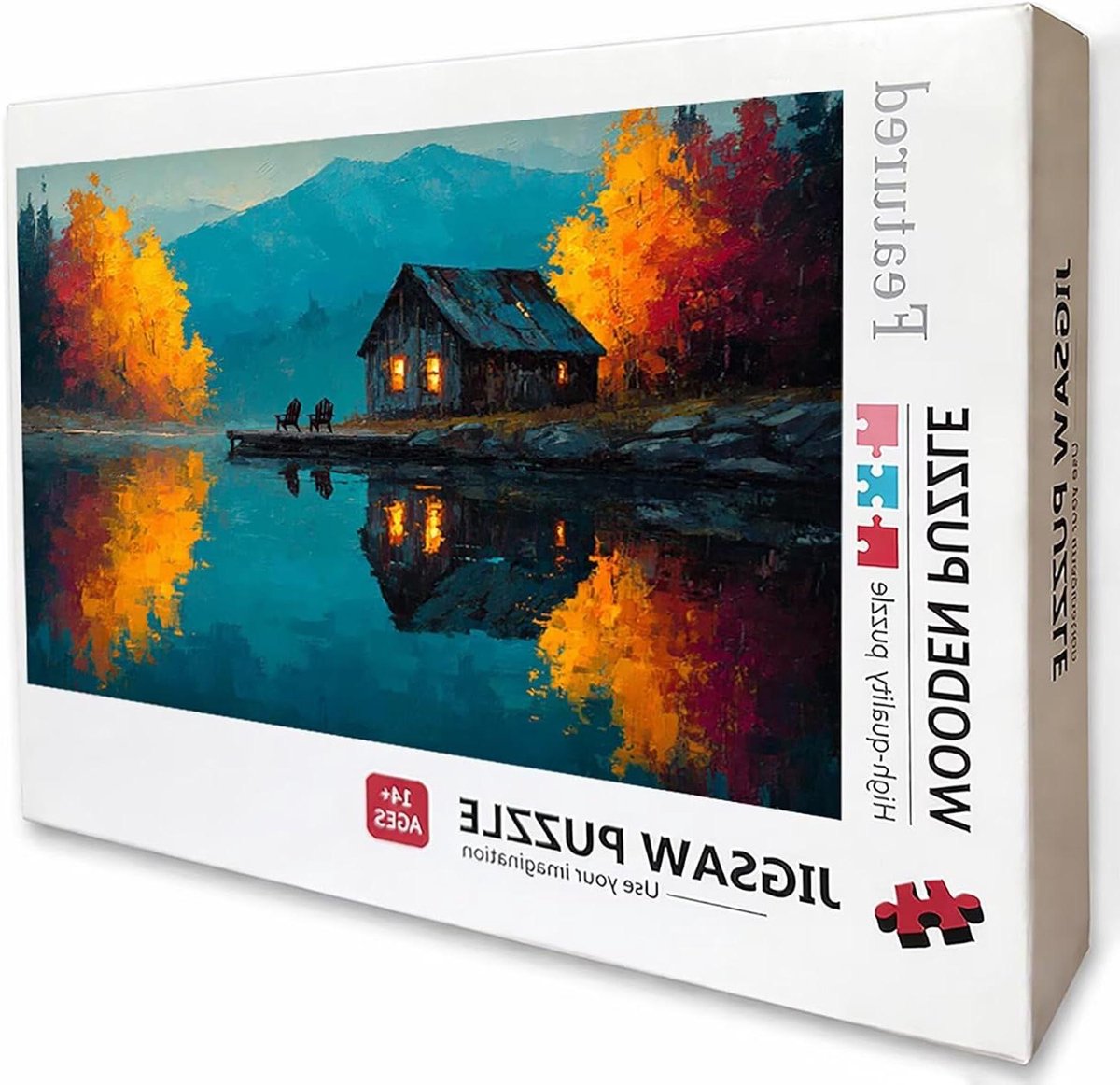 Houten Puzzel - Legpuzzel Volwassenen - Ontspannende Vrije Tijd - Achterkant met Letters - 122 x 81 cm - Cottagea10