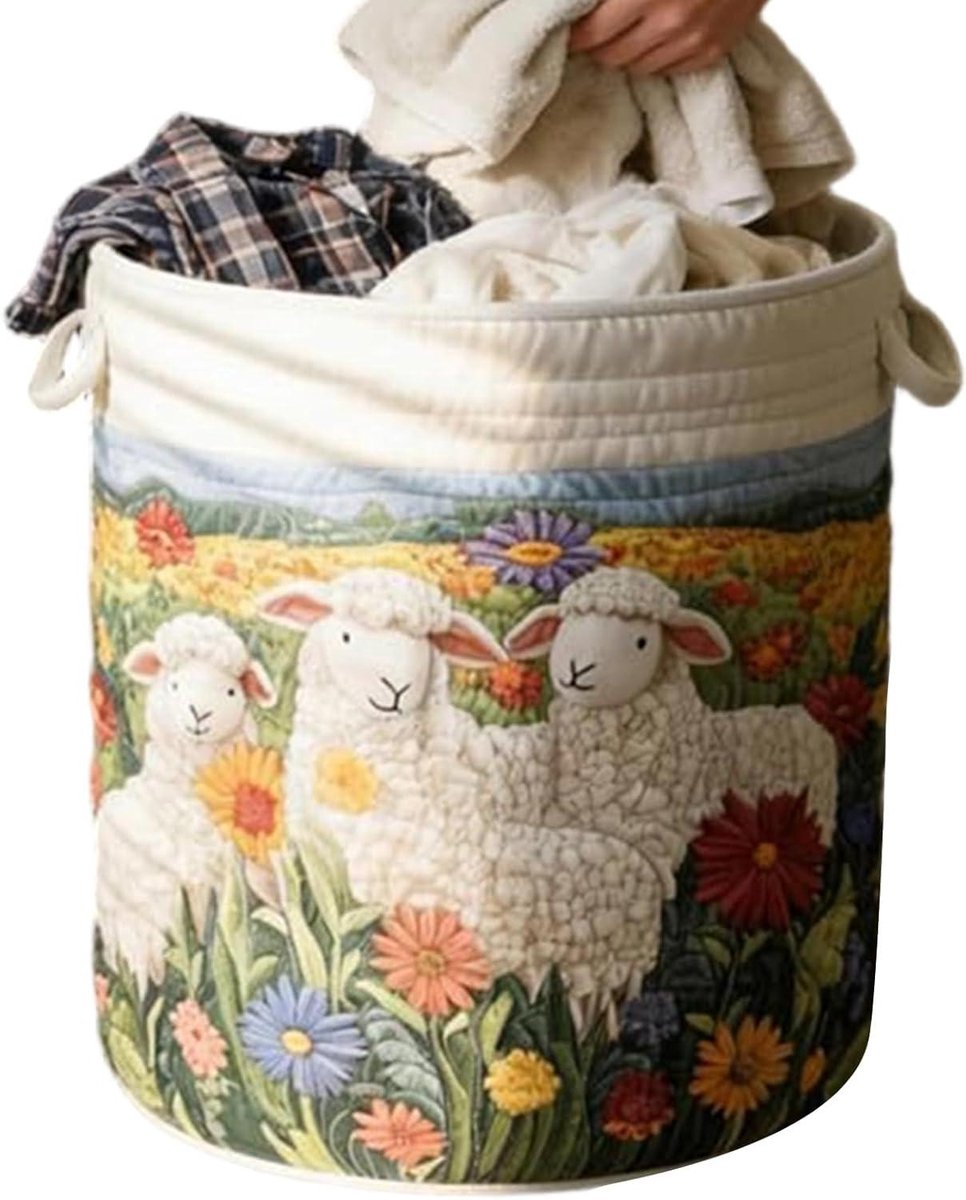 Wasmand Opvouwbaar Vuile Was Mand Opbergen Kleding Met Handvatten 50x45x13 cm Bohemian Stijl