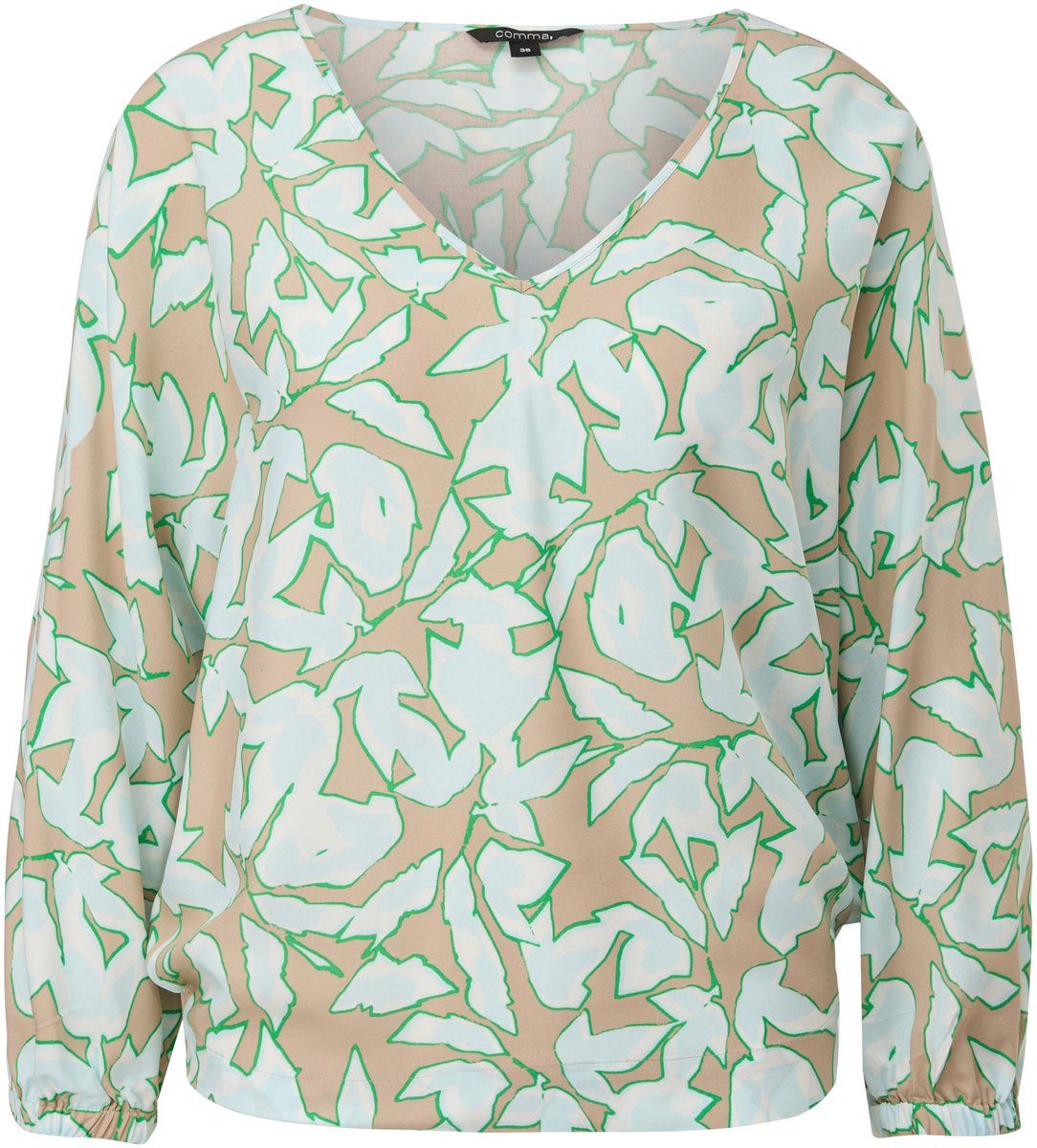 comma - female - Viskosebluse mit V-Ausschnitt