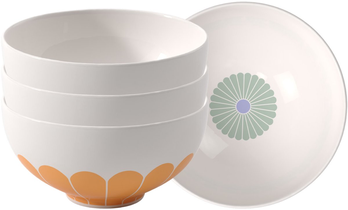 Dessertschalen Fleur Couleur ø 12,9 cm Set van 4