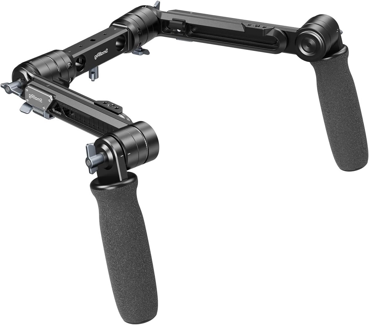Schoudersteun met Dubbele Handgreep voor 15mm LWS Stangen, Ondersteuning voor Camera met Eenvoudige Rotatie en Ergonomisch Ontwerp