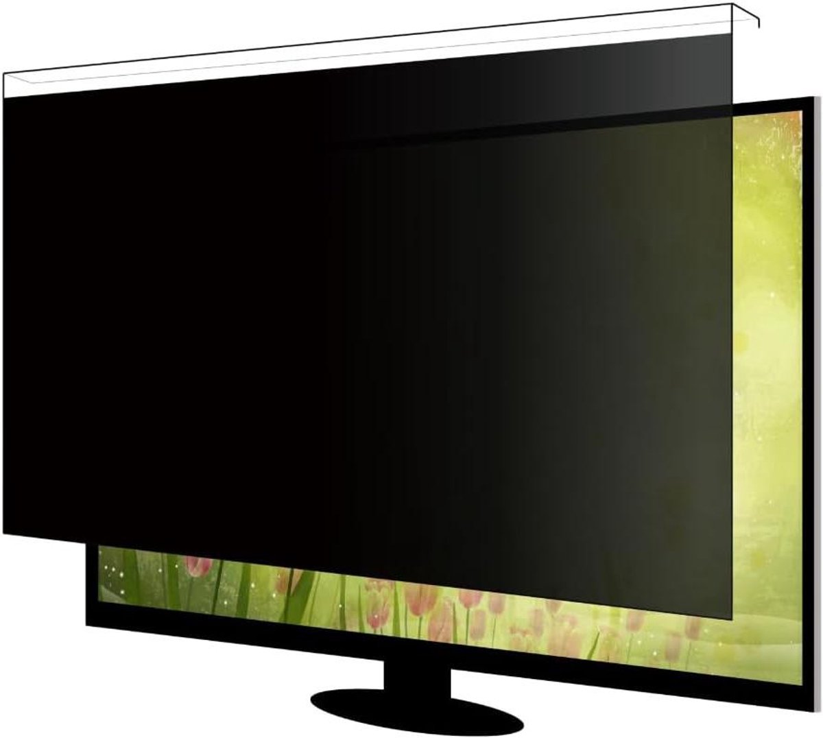 Privacy Scherm Filter - Beeldschermfilter Gegevensbescherming - Scherm Beveiligen - Ophangingsontwerp - 32 inch - Transparant