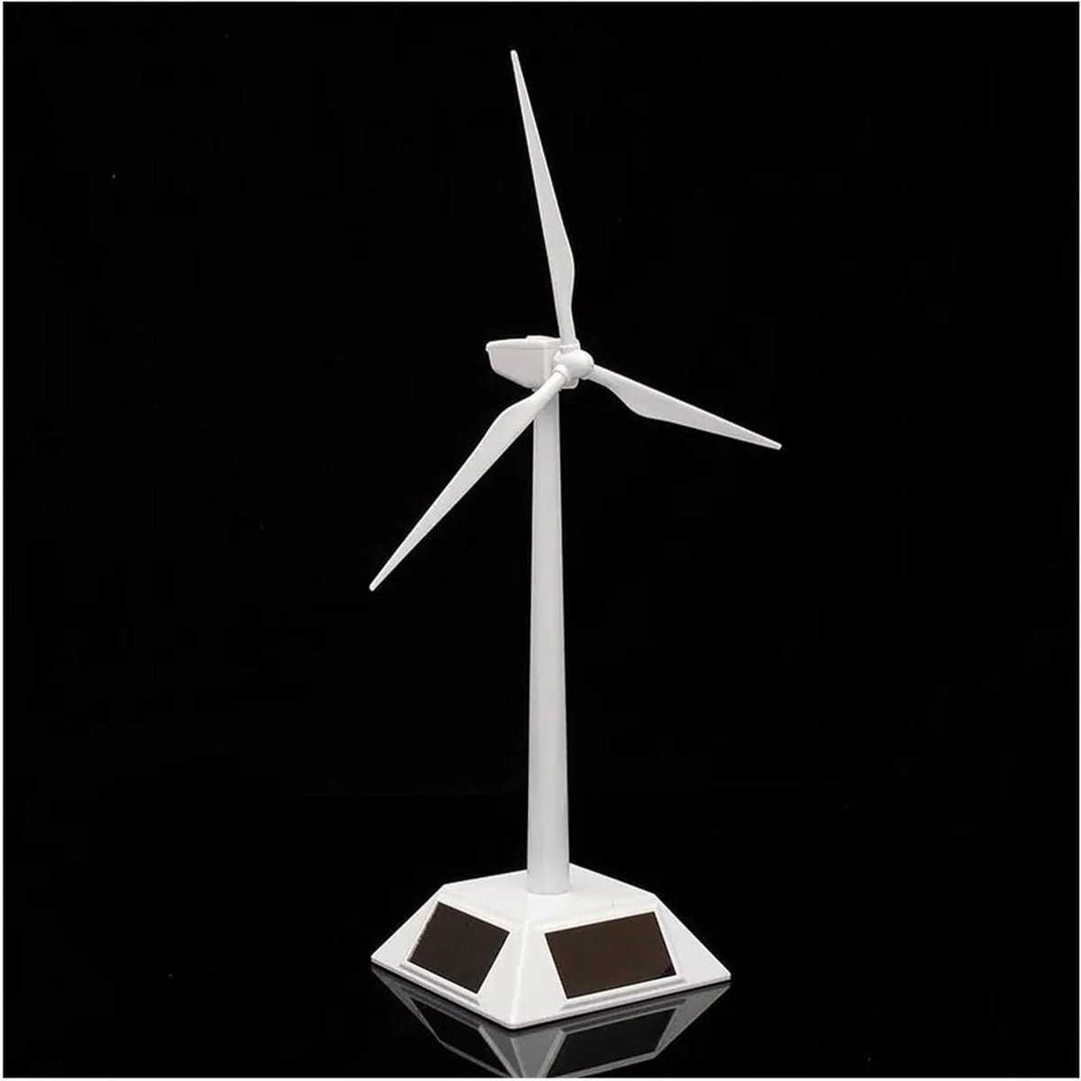 Windturbine Model - Windmolen Educatief - Desktop Decoratie - Montage Kit - 25 x 15 x 8 cm - Wit