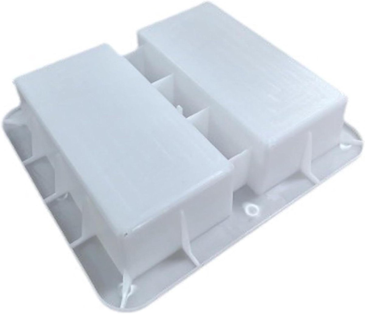 Betonsteen mal - Bouwvorm Baksteen - Tuin aanleggen - Herbruikbaar Polypropyleen - 10 x 20 x 6 cm - Wit