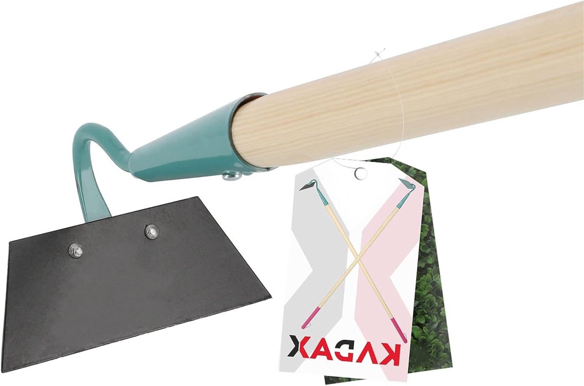 Tuinhak - Onkruidhak - Grond losmaken - Gehard stalen blad - 140 cm steel - Zwart