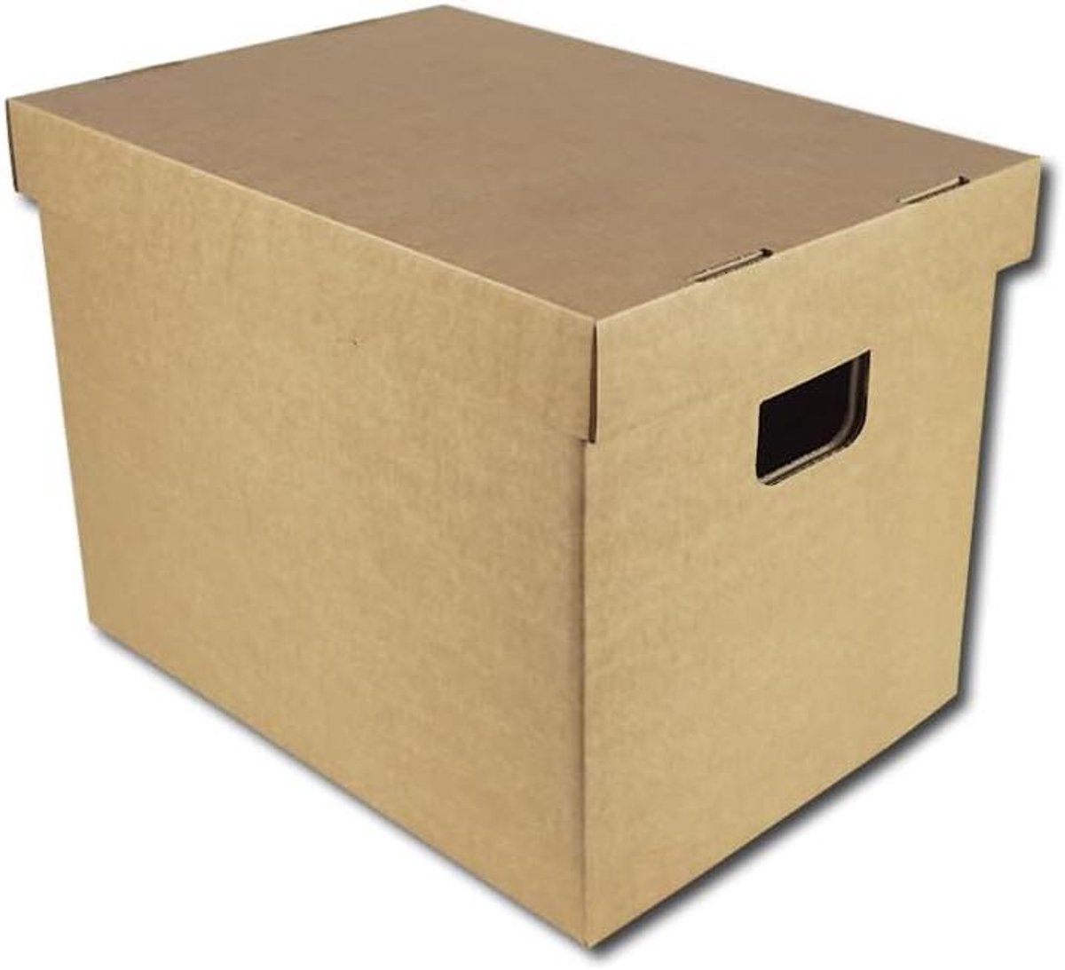 Vinyl Opbergdoos - Platenkrat - Collectie Opslag - Inclusief Deksel - 10 Inch - Bruin