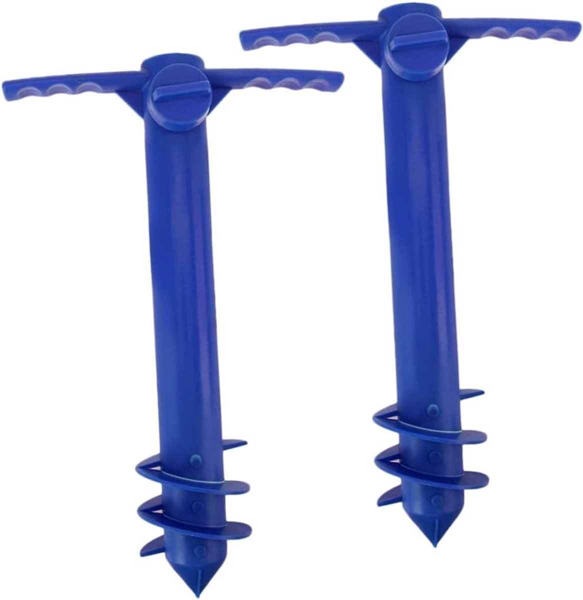 Parasol Schroefanker - Parapluhouder Zandanker - Strand Gebruik - Verstelbaar Universeel - 38x25x8cm - Blauw