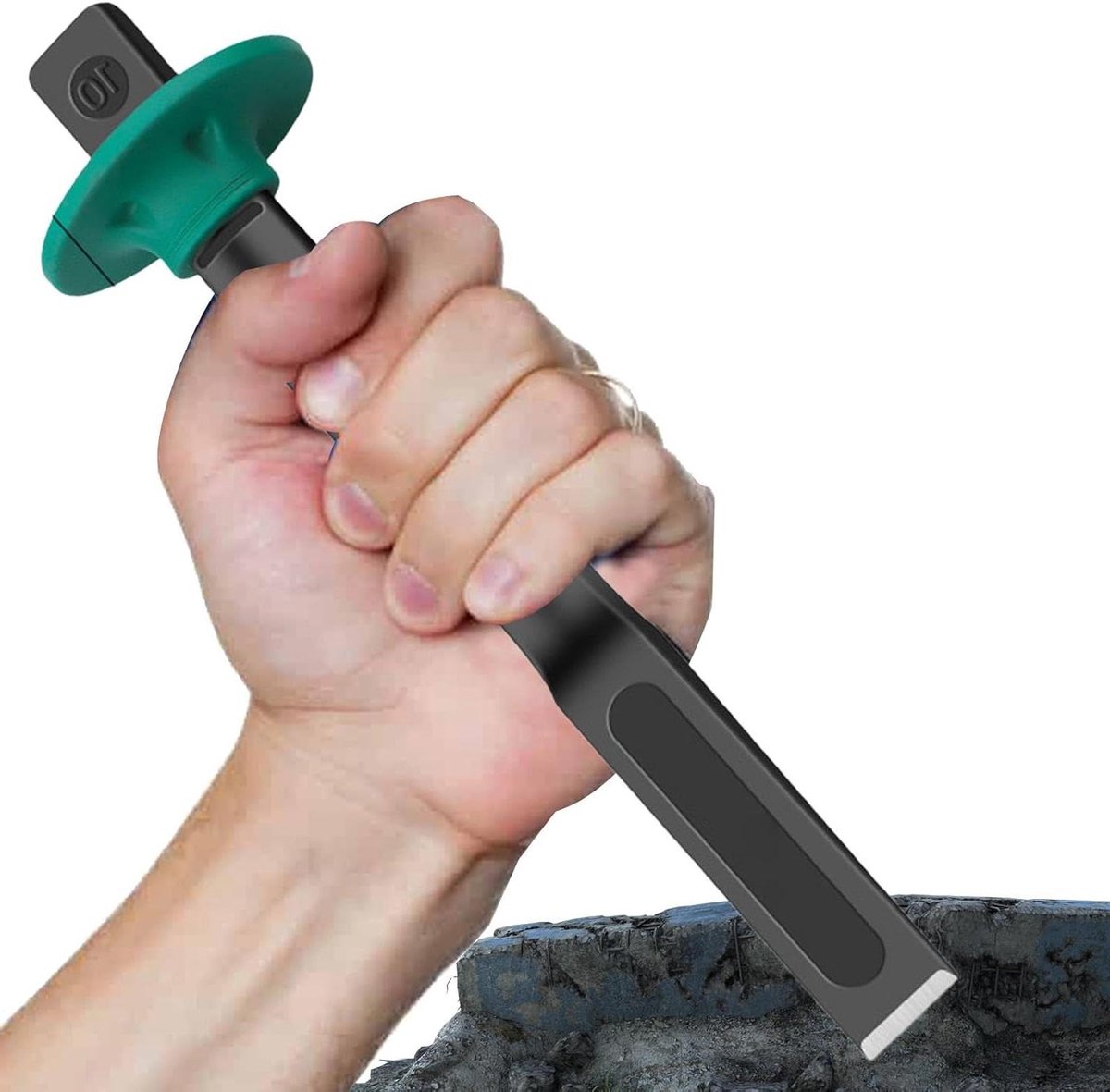 Platte Beitel - Houtbeitel Metselbeitel - Beton Snijden - Ergonomisch Ontwerp - 10 inch - Zilver