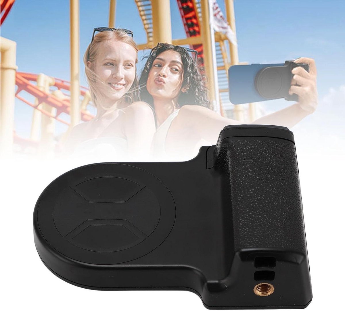 Magnetische Cameragreep - Smartphone Selfie Handgreep - Vlog Video Opname - Camera-achtig Ontwerp - 12 x 9 x 4 cm