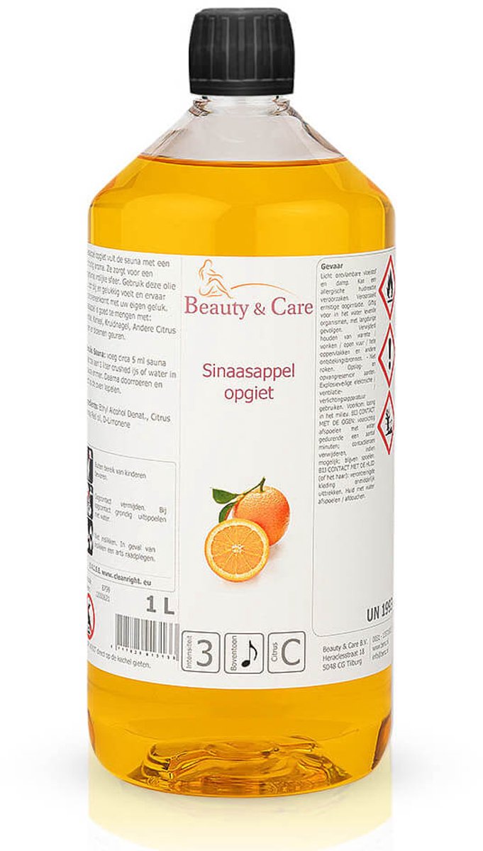 Beauty & Care - Sinaasappel sauna opgiet - 1 L. new