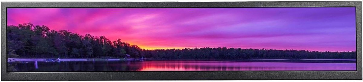 Lange Strip Monitor - Breedbeeld Scherm - Reclame Weergave - IPS Volledige Kijkhoek - 61 cm - Zwart