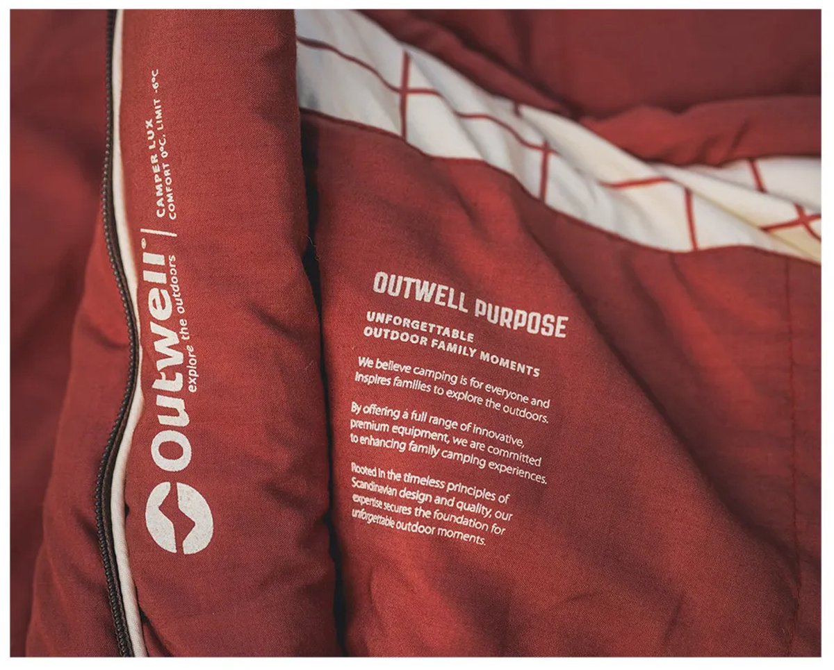 Outwell Camper Lux Slaapzak Oranje Long - Left Zipper