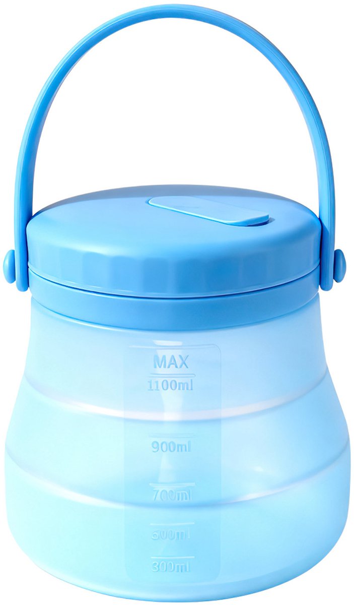 Topmelon Bewaardozen siliconen - Opvouwbare Voorraaddoos - Opbergpot -Vershoudzakken food savers - containers geschikt voor koelkasten blauw 1200ML 1200ML