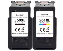 Boxstuff Inkt geschikt voor Canon PG-560XL + CL-561XL - Pack Kleur en Zwart