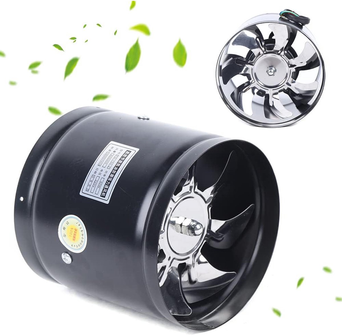 Premium - Afzuigventilator - 7 Bladen - Geluidsarm - Koper - Staal - Keuken - Kantoor - Wo
