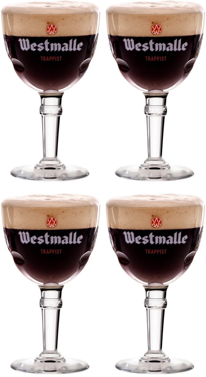 Westmalle Bierglazen 330 ml - 4 stuks