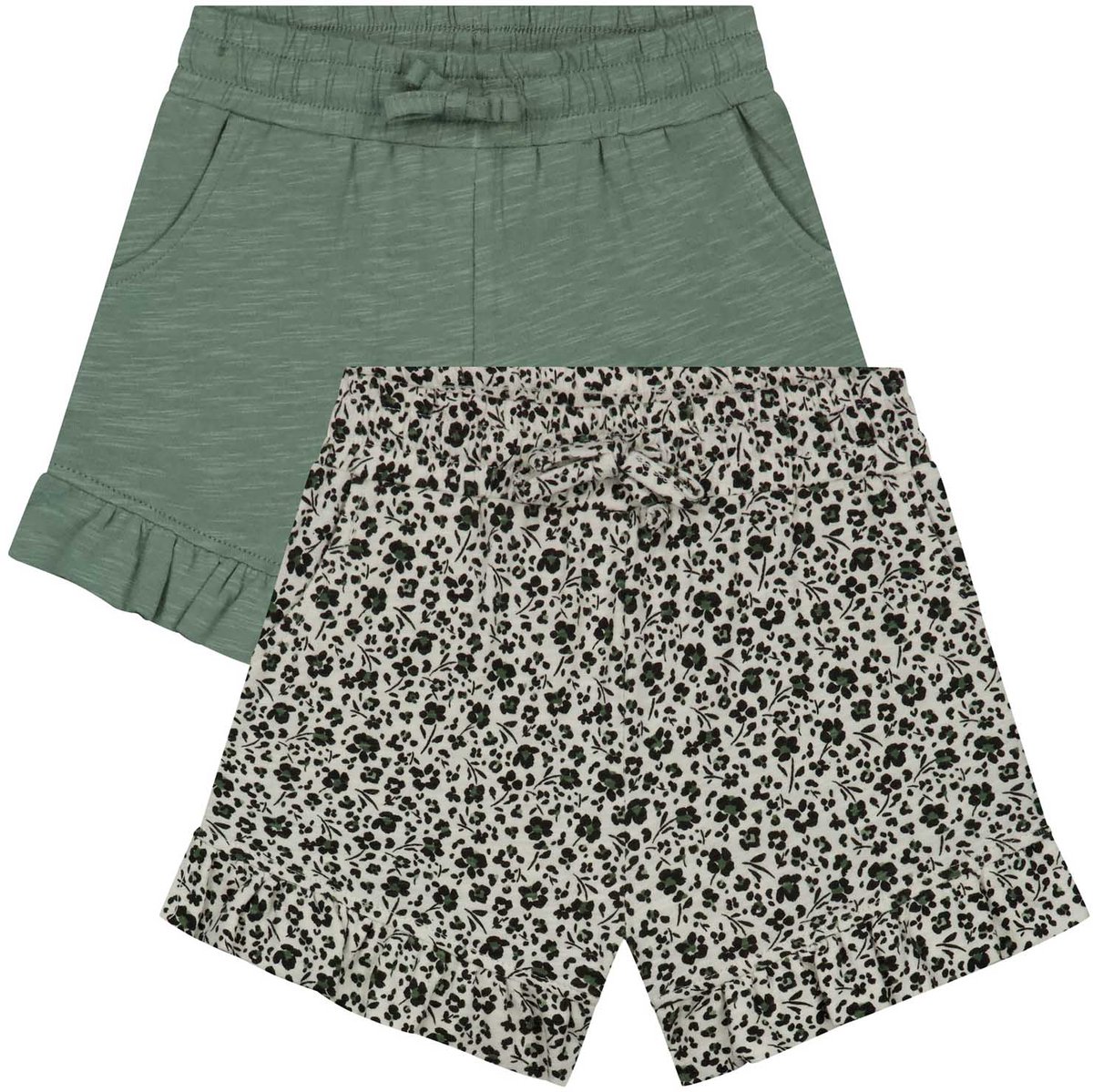 Prénatal peuter shorts 2 stuks - Meisjes - Groen - Maat 86
