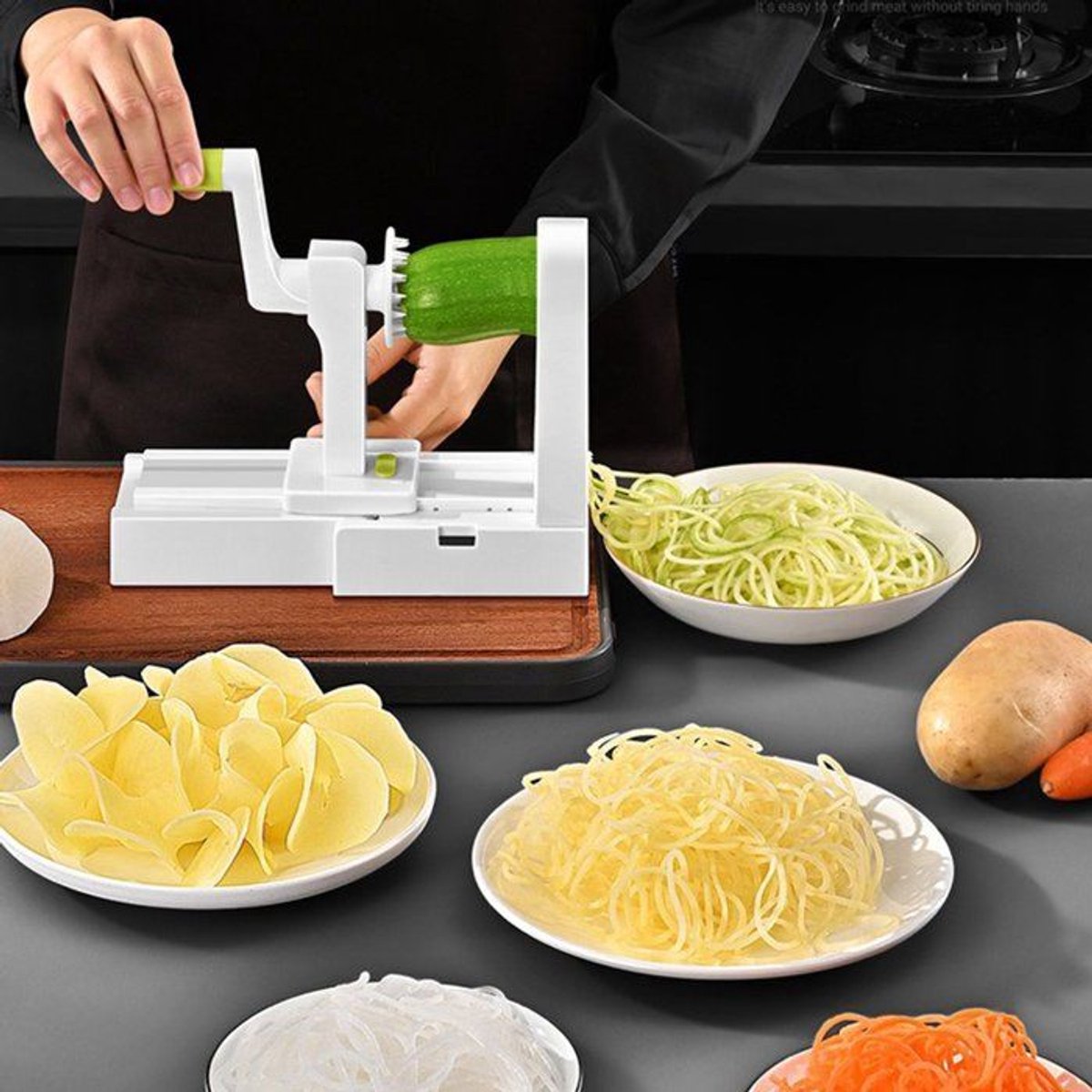 Spiraalvormige pastasnijder, courgettepastamaker, groentesnijder