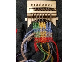 Small Loom Speedweve Type Weave Tool,Repair Tool Kit Wooden Convenient Darning Machine Loom Darning Tool Metal DIY Textile Tools Can Be Mended Clothing and Jeans Quick and Easy (28 Hooks)