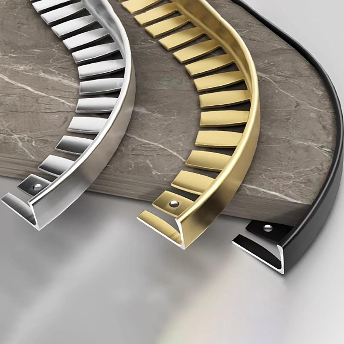 L-vormig randprofiel voor trapranden, metalen trapprofiel voor laminaatvloeren, perfect vo