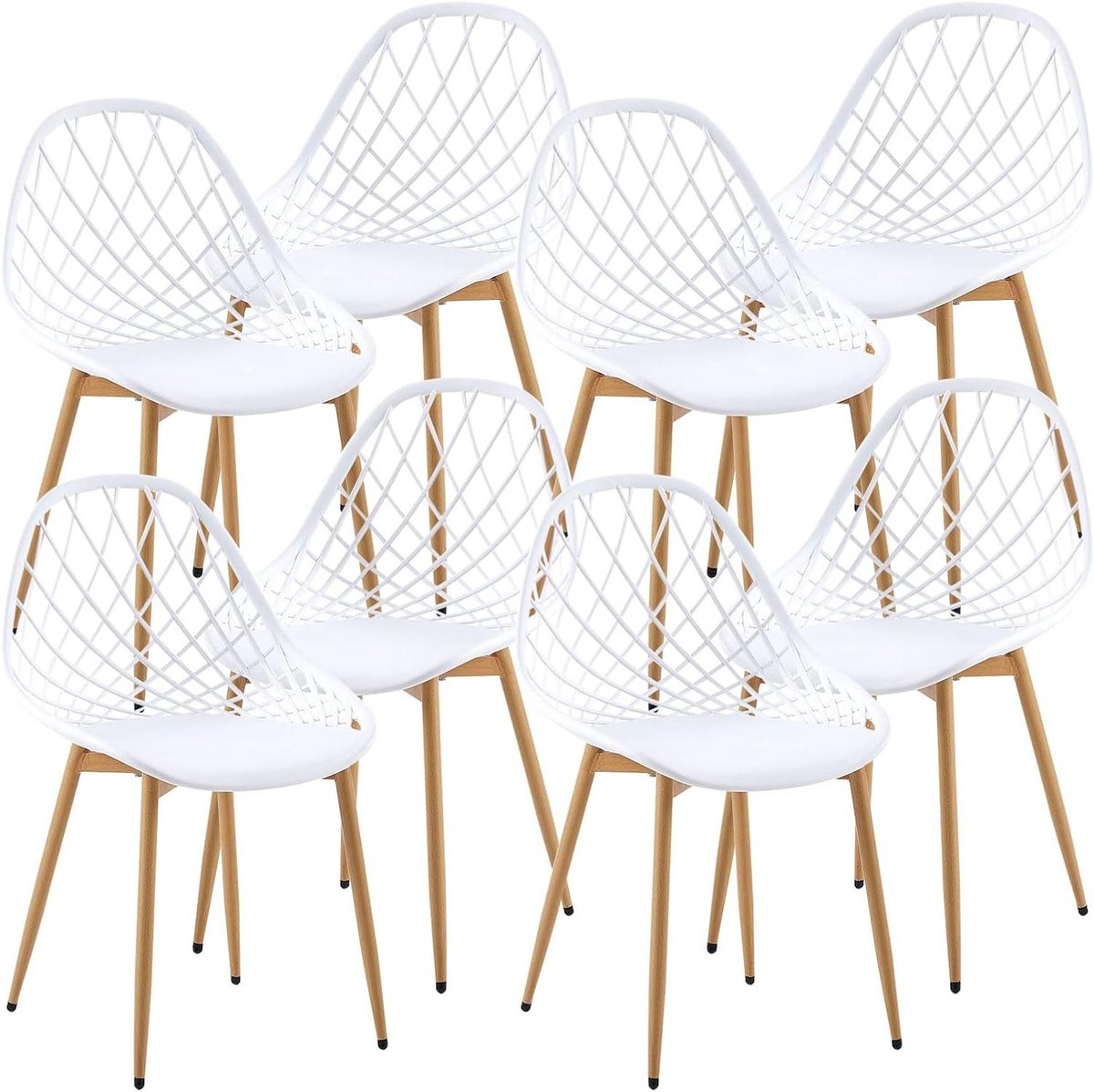 Eetkamerstoelen Set - Keukenstoelen Woonkamer - Comfortabel Zitten - Ergonomisch Hol Ontwe