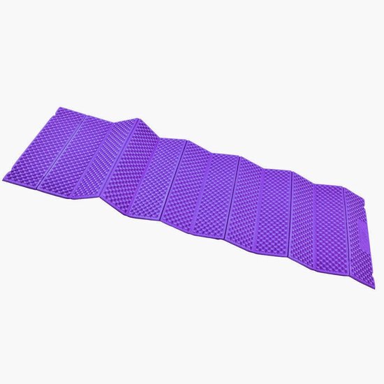 Opblaasbaar kampeermatje, opvouwbaar, ultralicht, water- en vochtbestendig, draagbaar matras van traagschuim Matras met afzonderlijke luchtkamers, geschikt voor sport, yoga, kamperen, wandelen en backpacken (paars) van Merkloos — afbeelding 3