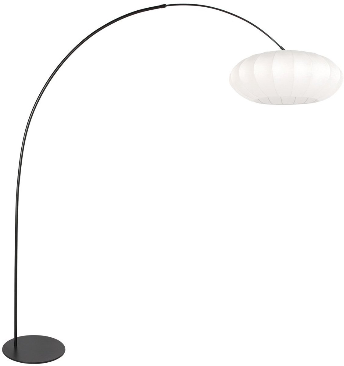 Anne Lighting - vloerlamp - Curve - wit zwart - metaal - booglamp - E27 - 4272ZW