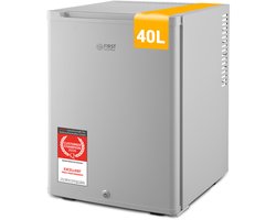 TZS First Austria Mini koelkast - Minibar - 40 liter - Vrijstaand - Volledig stil 22dB - Grijs