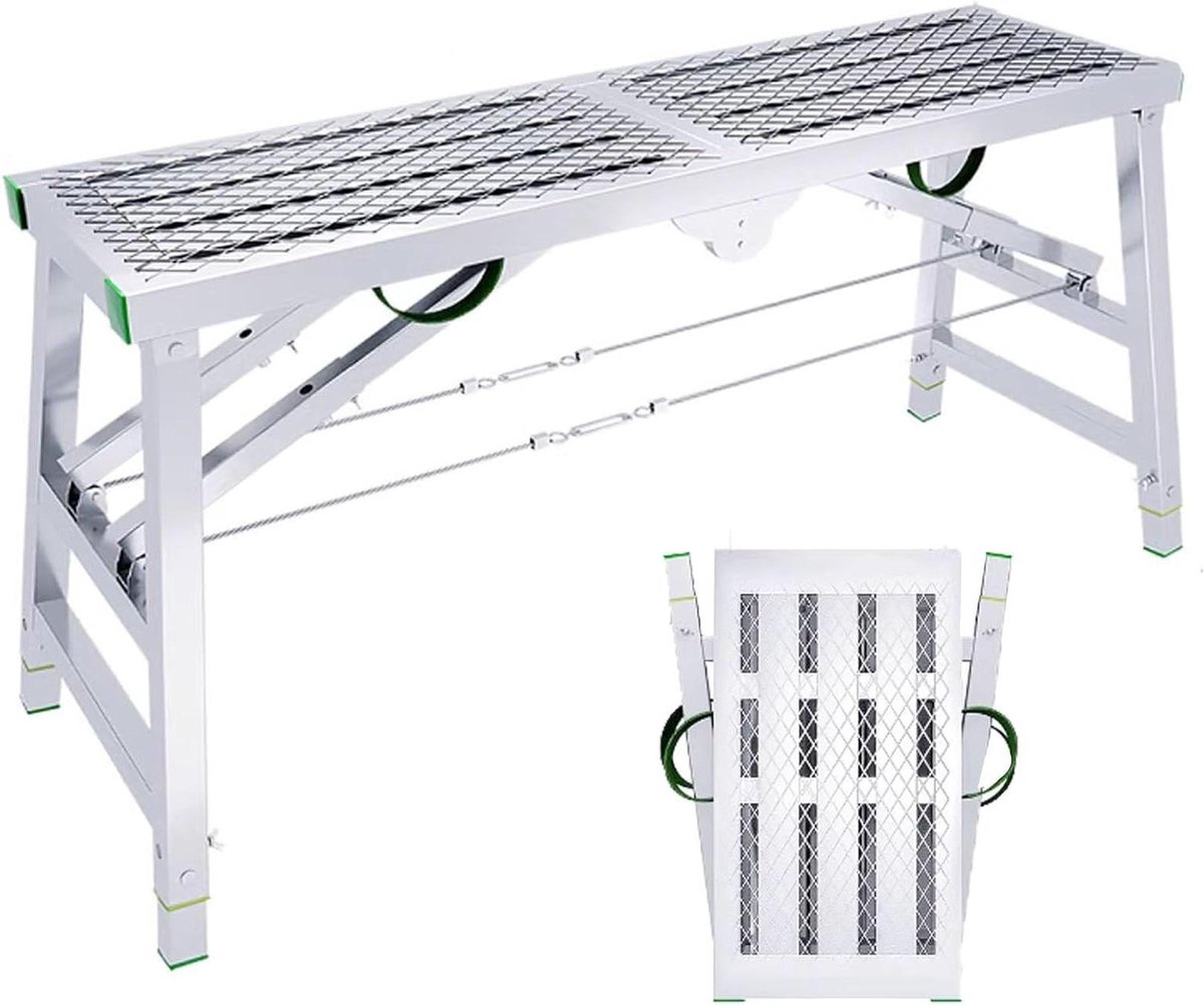 Opvouwbare Steigers - Werkplatform - Klus Klussen - In Hoogte Verstelbaar - 140-200cm - Zilver