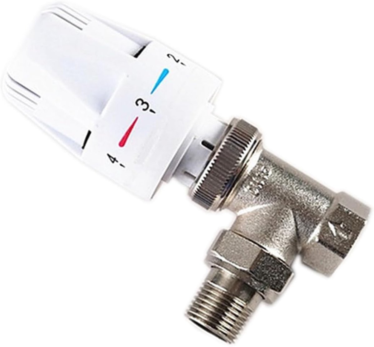 Thermostatische Radiatorkraan - Automatische Temperatuurklep - Verwarming Regelen - Messing Constructie - 1 inch - Wit