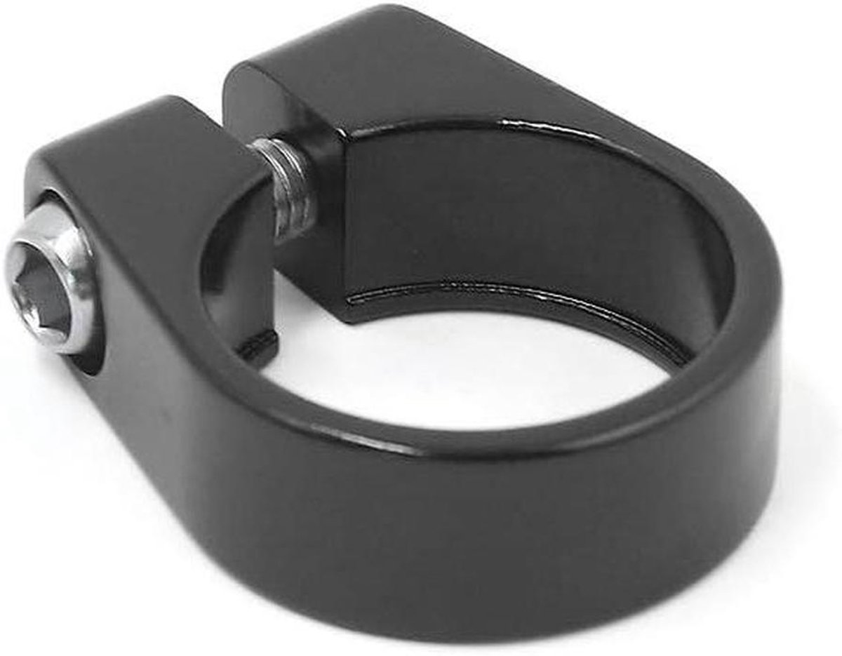 Zadelpen Klem - Fietsonderdeel - Zadel Beveiligen - Snelle Ontgrendeling - 28.6mm - Zwart