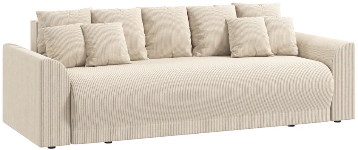 GranMaison Slaapbank - Uitklapbaar - Slaapstoel - Logeerbed - Zetelbed - Slaapfauteuil - Vouwbed - 3 persoons - Zeer comfortabel - Beige