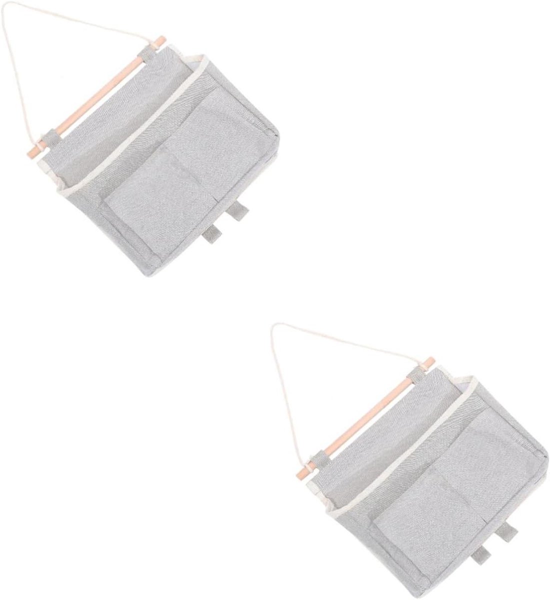 Opbergtas - Wandorganizer - Spullen Opbergen - Met Vakken - 25x6x25cm - Grijs