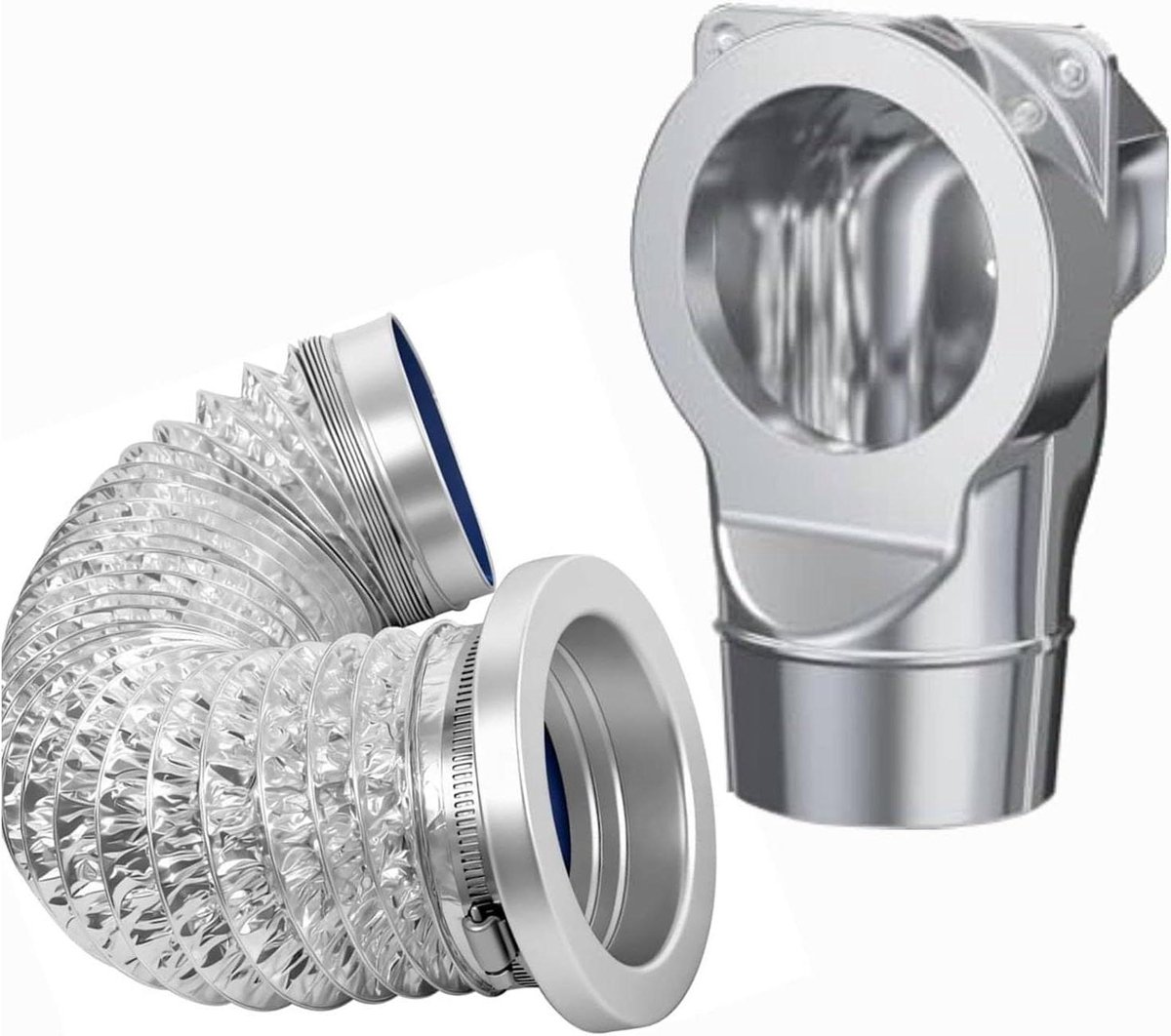 Droger Vent Kit Droger Connector Efficiënte Ventilatie Magneetbevestiging 4 Inch Aluminium
