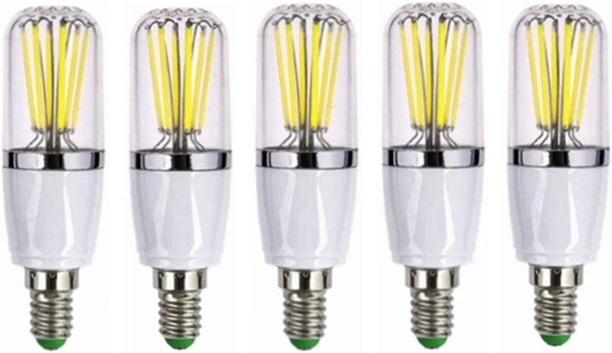 LED Kaarslampen - Kleine Edison Schroef - Off-Grid Verlichting - Laag Voltage 12V - 5 Stuk